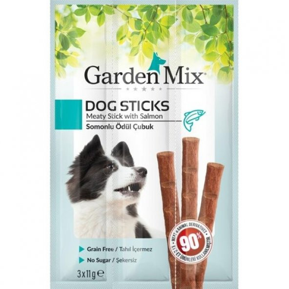 Gardenmix Somonlu Köpek Stick Ödül 3*11g 1 adet Skt: 01/2024