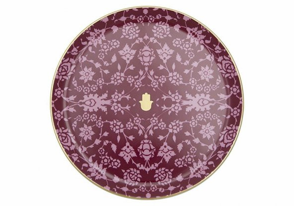Porland Glamorous Fuşya Düz Tabak 24cm
