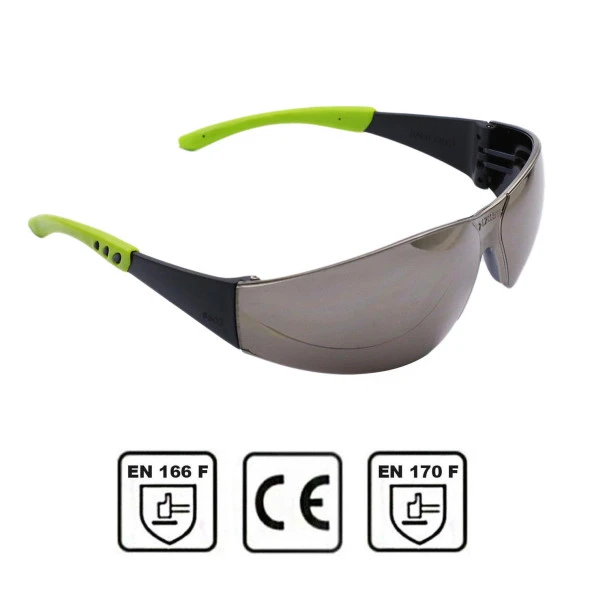 İş Güvenlik Gözlüğü Antifog Buğulanmaz Koruyucu Çapak Gözlük S500 Gümüş