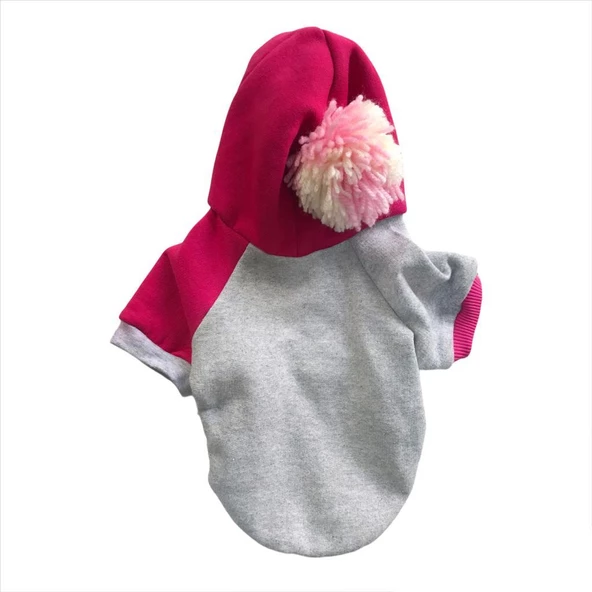 Pink Amigo Kapşonlu Sweatshirt Köpek Kıyafeti Köpek Elbisesi - 5