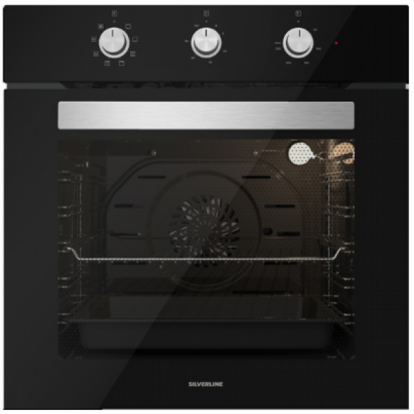 Silverline Siyah Cam Ankastre Set 3420 - CS5335B01 - BO6503B01 - Resim 3