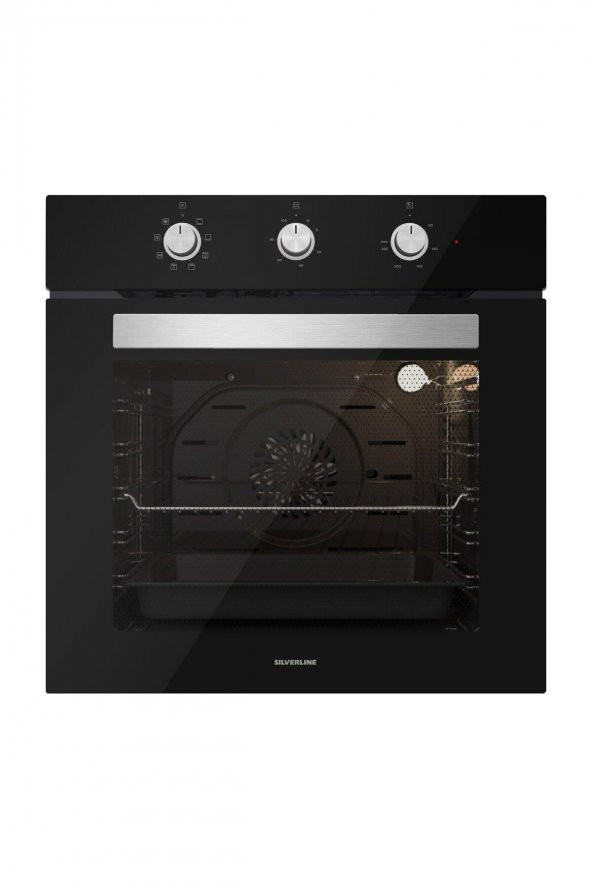 Silverline BO6503B01 - CS5335B01 - 3457 Soho 60 Siyah Cam Ankastre Set - Resim 4