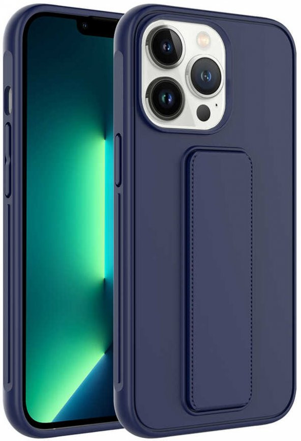 Apple iPhone 14 Pro Max Kılıf Standlı Mat Pürüzsüz Kapak - 2