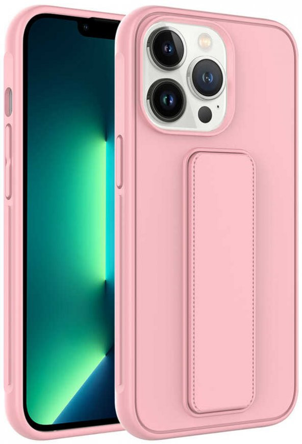 Apple iPhone 14 Pro Max Kılıf Standlı Mat Pürüzsüz Kapak - 5