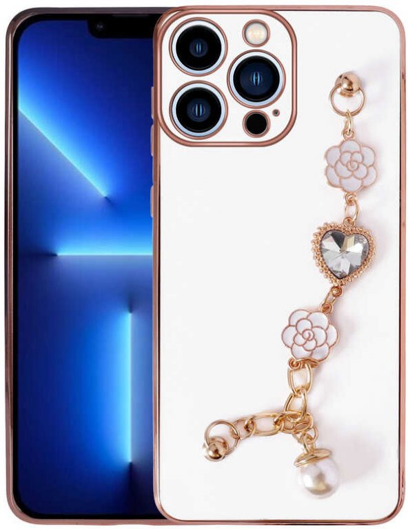 Apple iPhone 13 Pro Kılıf El Tutamaçlı Kamera Korumalı Taka Silikon Kapak