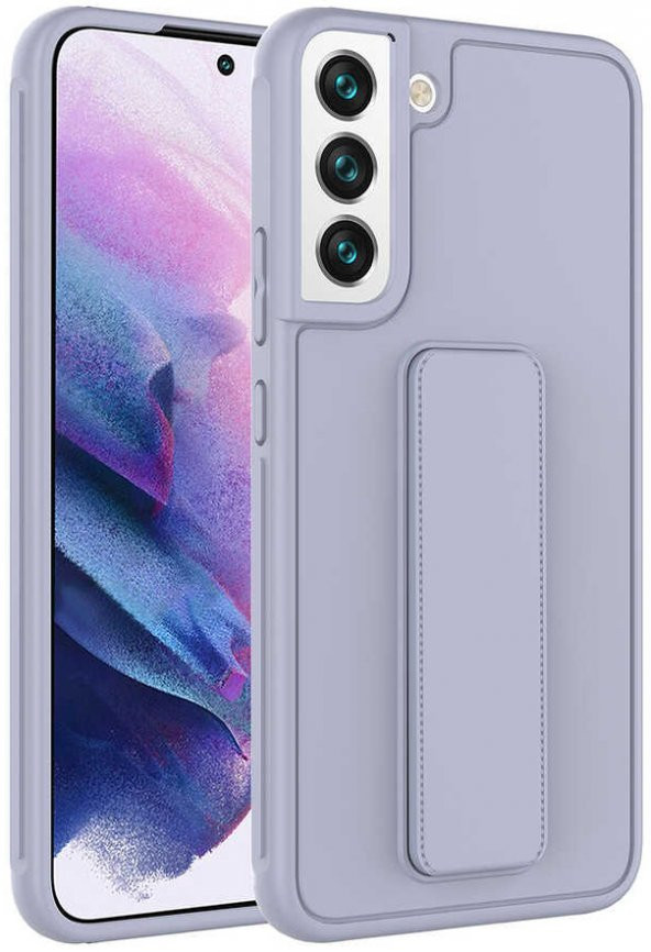 Samsung Galaxy S22 Plus Kılıf Standlı Mat Pürüzsüz Kapak - 6