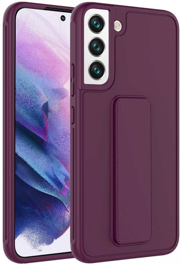 Samsung Galaxy S22 Plus Kılıf Standlı Mat Pürüzsüz Kapak - 7