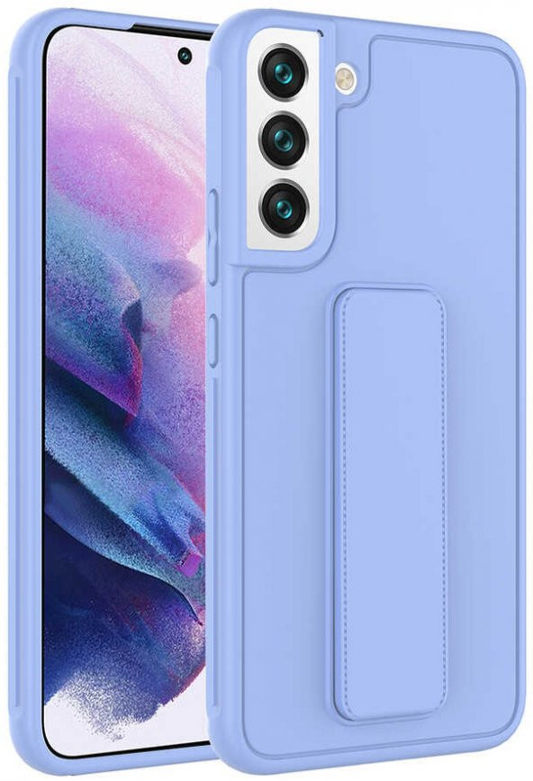 Samsung Galaxy S22 Plus Kılıf Standlı Mat Pürüzsüz Kapak - 8