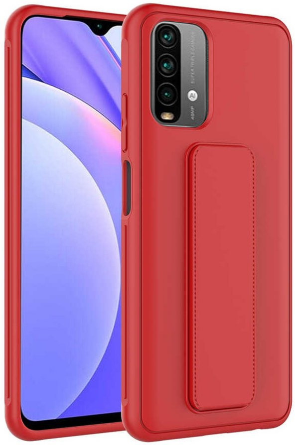 Xiaomi Redmi Note 10S Kılıf Standlı Mat Pürüzsüz Kapak