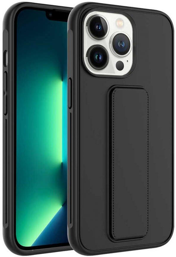 Apple iPhone 13 Pro Max Kılıf Standlı Mat Pürüzsüz Kapak - 3