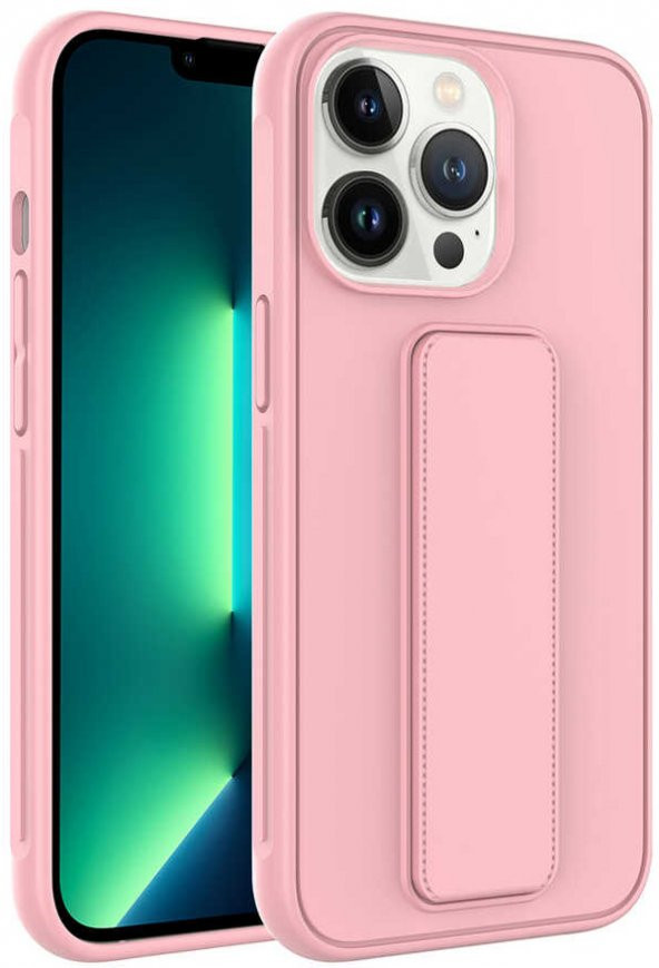 Apple iPhone 13 Pro Max Kılıf Standlı Mat Pürüzsüz Kapak - 5