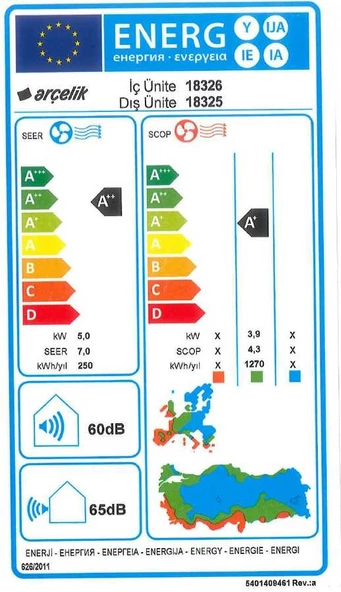Arçelik (MontajDahil) 18325 Ekolojik 18000 Btu A++ İnverter Klima - 2