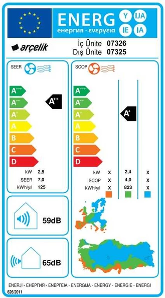 Arçelik (Montaj Dahil) 07325 Ekolojik 7000 Btu A++ İnverter Klima - 2