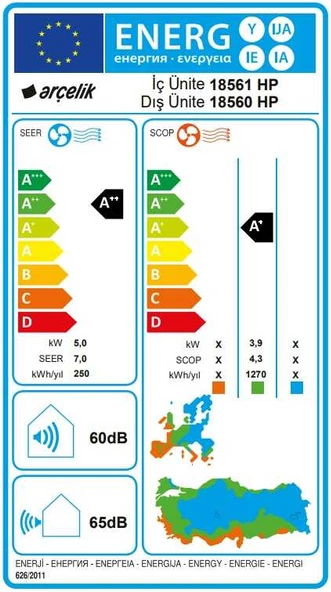 Arçelik 18560 Hp Ultra Hijyen Black 18.000 Btu A++ İnverter Klima - 2