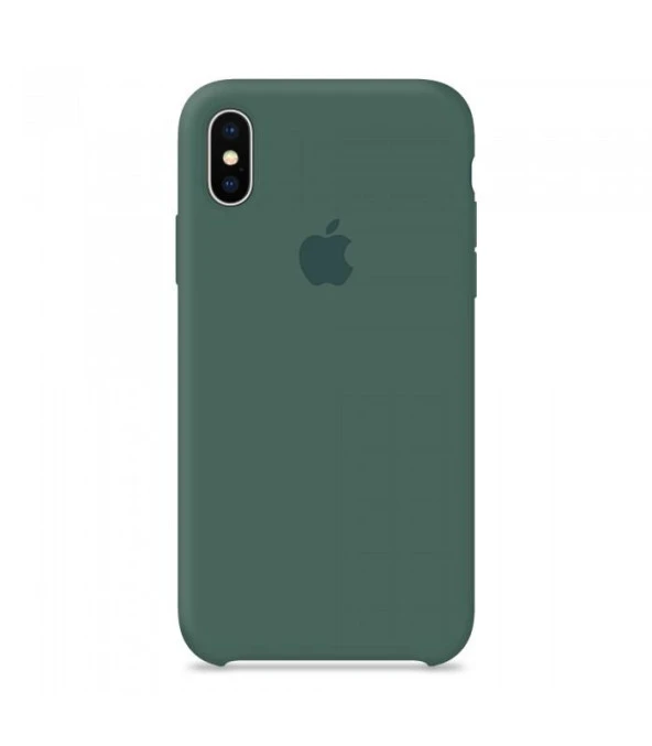 iPhone XS Max için Silikon Kılıf - Çam Yeşili
