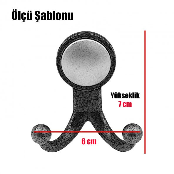 Vestiyer Duvar Askısı Dolap Elbise Askılığı Füme Metal Askı - 3