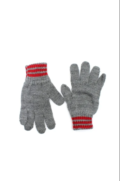 Gri Erkek Çocuk Eldiven 3-8 Yaş  Gri 3-8 Yaş - Resim 3