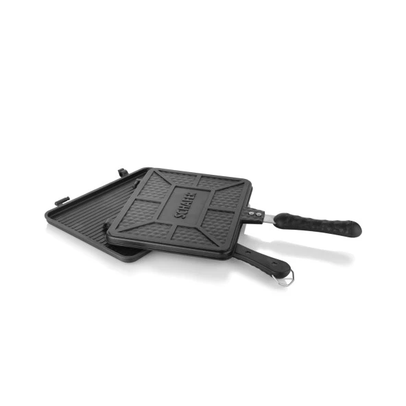 Schafer Tastemake Döküm Ocak Üstü Tost Izgara 20x26 Cm-2 Parça - 9