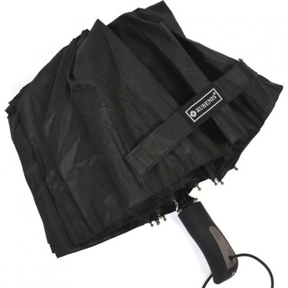 Rubenis Elite Otomatik 10 Telli 3 Kırmalı Siyah Bay Şemsiye M1 - 2
