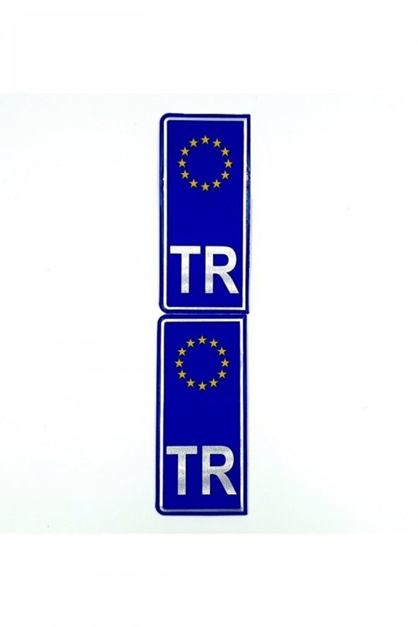 Avrupa Birliği Mavi TR Plaka Sticker