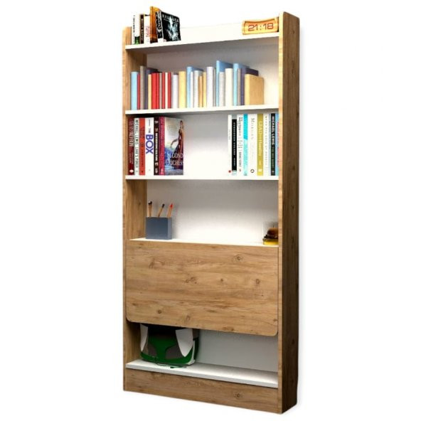 Katlanır Çalışma Masası + Kitaplık 180 x 60 x 20 + 40 - 2