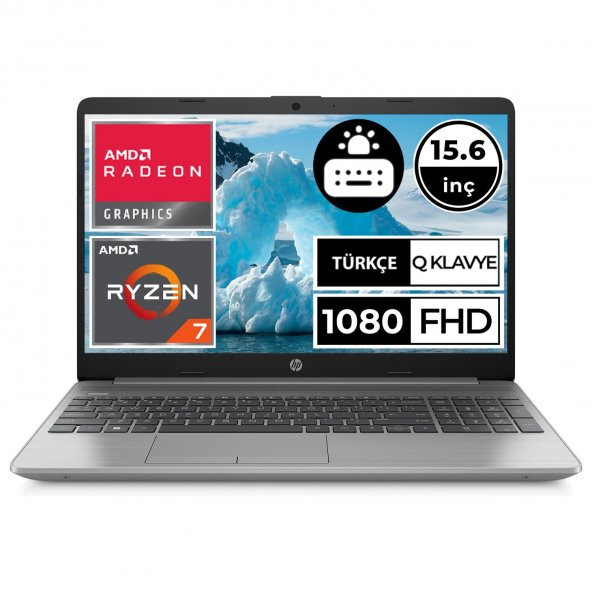 HP 250 G9 6Q8N3ES02 Ryzen7 5825U 16GB 512SSD 15.6" FullHD FreeDOS Taşınabilir Bilgisayar