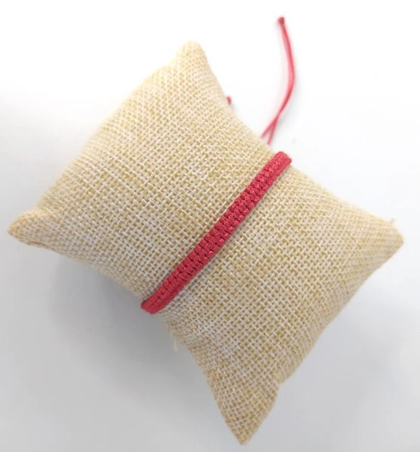 Kırmızı Bileklik Uğur Şans Aşk Bilekliği Makrome İp Ayarlanabilir Bilezik Kadın Kız Takı - 4