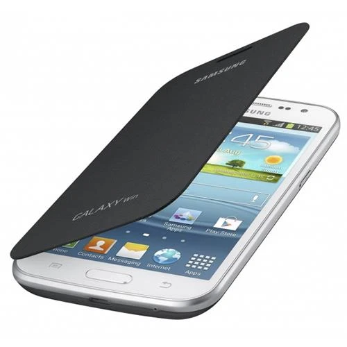 Samsung i8552 Galaxy Win Orjinal Flip Cover Kılıf Siyah EF-FI855BSEGWW