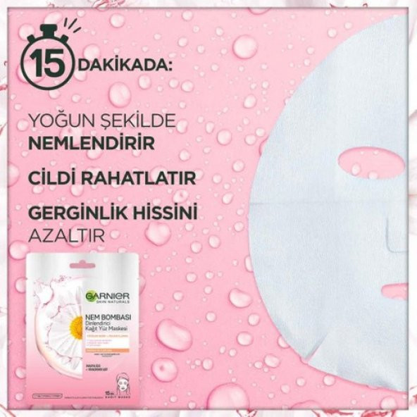 Garnier Nem Bombası Dinlendirici Kağıt Maske 32GR - 2