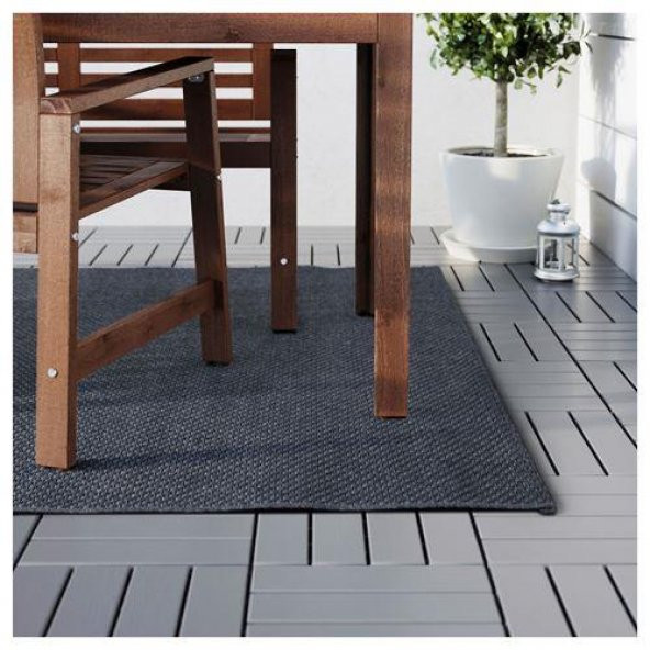 Koyu Gri Halı, MeridyenDukkan 160x230 cm IKEA Polipropilen, İç-Dış Mekan - 3