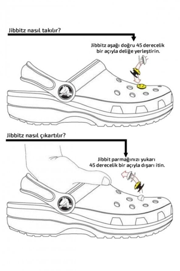 I HARFİ TASARIM SİLİKON CROCS TERLİK SÜSÜ - 2