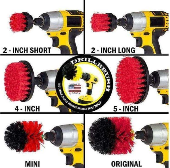 Banyo Tuvalet Küvet Mutfak Çok Amaçlı Matkap Fırça Seti 5 Adet K/S - 5