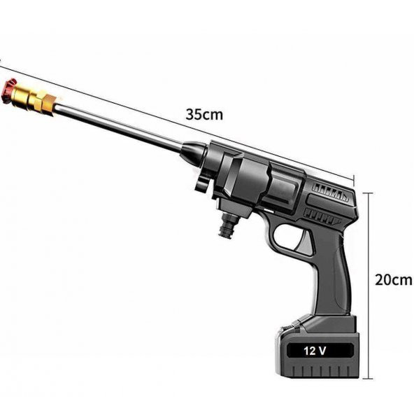 Taşınabilir Akülü Yıkayıcı 12v Yüksek Basınçlı 156w 22 Bar Lityum Pil - 3