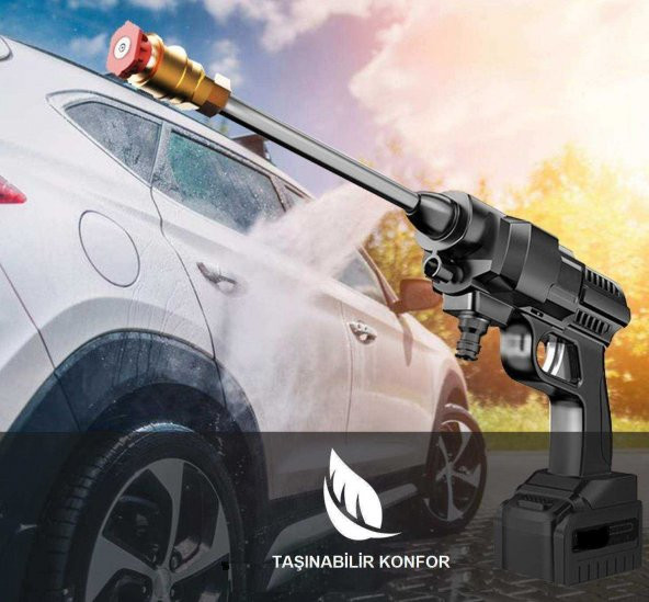Taşınabilir Akülü Yıkayıcı 12v Yüksek Basınçlı 156w 22 Bar Lityum Pil - 5
