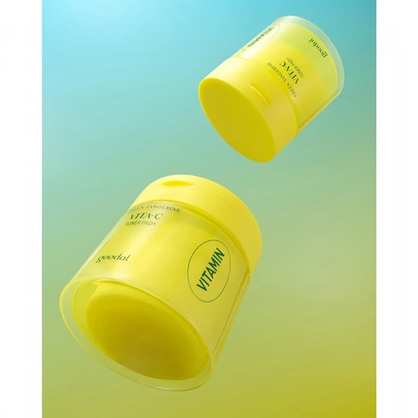 Goodal Green Tangerine Vita C Toner Pad Plus - Yeşil Mandalina Özlü Aydınlatıcı & Leke Karşıtı Tonik Ped - 6