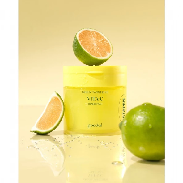 Goodal Green Tangerine Vita C Toner Pad Plus - Yeşil Mandalina Özlü Aydınlatıcı & Leke Karşıtı Tonik Ped - 3