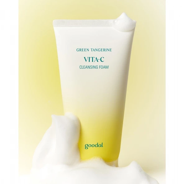 Goodal Green Tangerine Vita C Cleansing Foam - Yeşil Mandalina Özlü Aydınlatıcı & Leke Karşıtı Köpük Temizleyici - 4