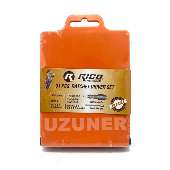 Rico Cırcırlı Mini Tornavida Saatçi Bits Seti Takımı 31 Parça RC2002 - 2