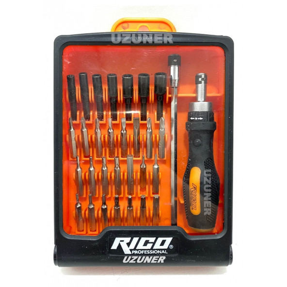 Rico Cırcırlı Mini Tornavida Saatçi Bits Seti Takımı 31 Parça RC2002 - 5