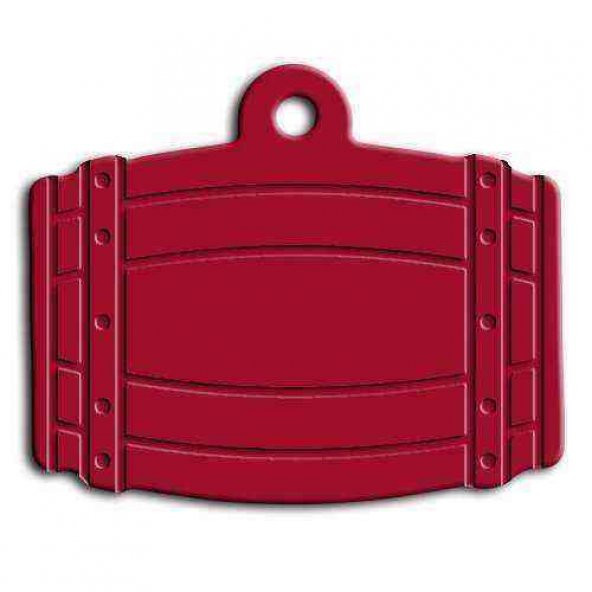 Fıçı Köpek Künyesi Kırmızı