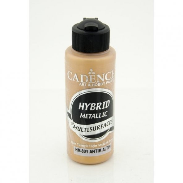 Cadence Hibrit Metalik Multisurface Boya H801 Antik Altın 120ml