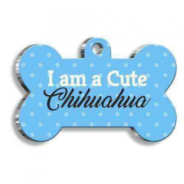 Chihuahua Mavi Kemik Şekilli Köpek Künyesi