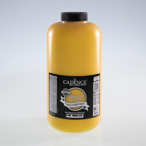 Cadence Hibrit Multisurface Boya 2000ml H-103 Güneş Sarı (3 Kg)