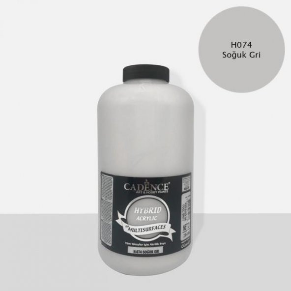 Cadence Hibrit Multisurface Boya 2000ml H-074 Soğuk Gri (3 Kg)