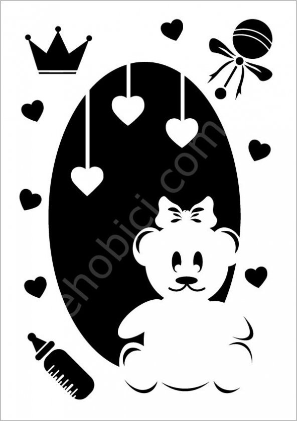 Cadence Çocuk Desen Stencil Şablon 21x30 KCS-002 ürün görseli