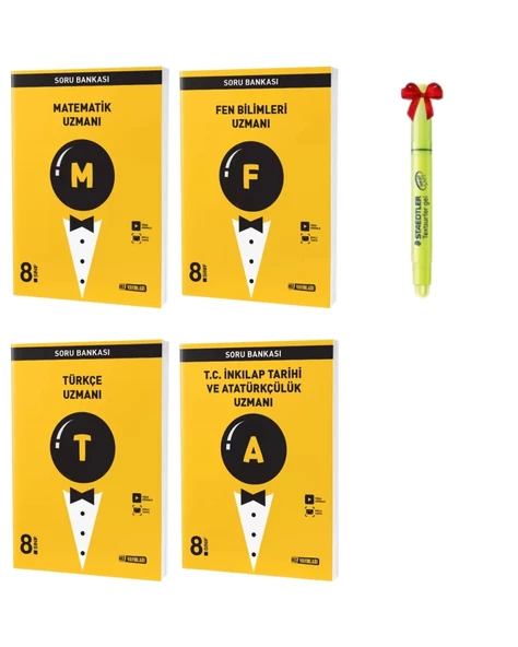 LGS 8.Sınıf Matematik Fen Türkçe ve İnkılap Uzmanı Soru Bankası