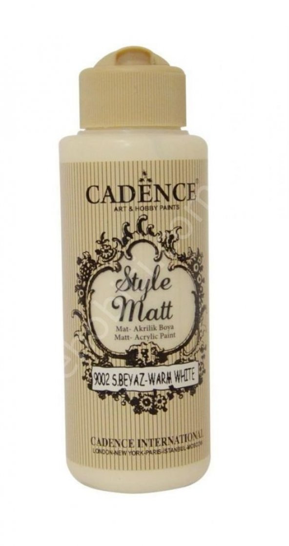 Cadence Style Matt Akrilik Boya S9002 Sıcak Beyaz 120ml