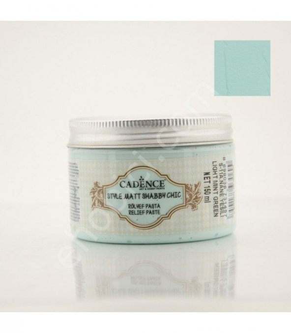 Cadence Shabby Chic Renkli Rölyef Pasta 150ml SR11 Açık Nane Yeşili