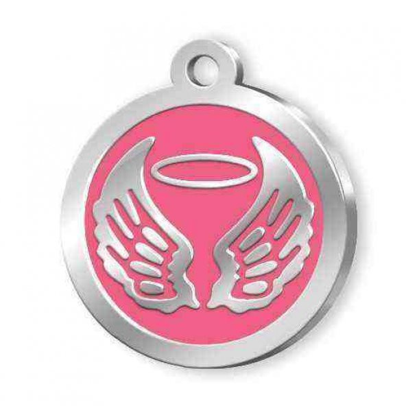 Mineli Seri Melek Desenli Künye Pembe ürün görseli