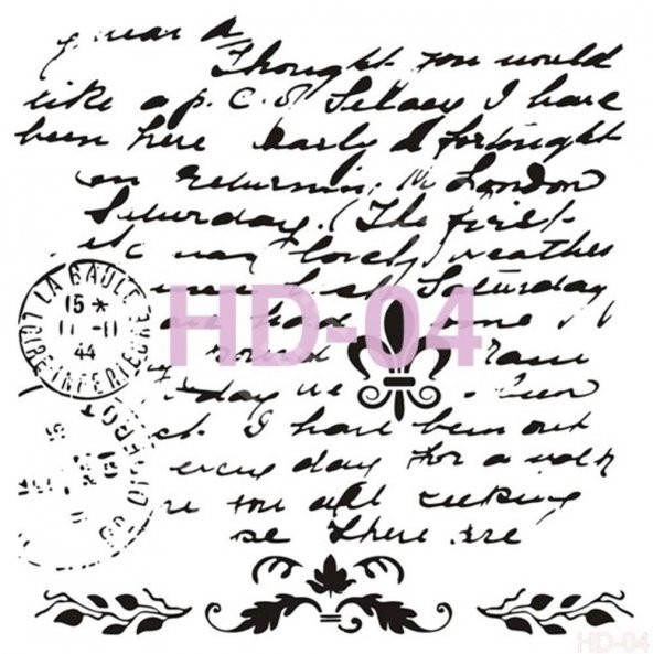 HD04 Cadence Home Dekor Stencil 45x45 - Resim 2